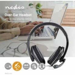 NEDIS Casque Pour PC Tour D'oreille Microphone Connecteur 3,5 Mm Double -Protection auditive et tête Soldes 2022 14932714 2