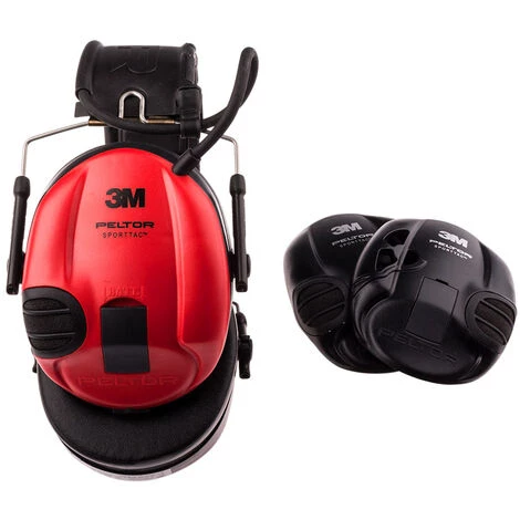 Protection Auditive Peltor™ SportTac™ 3M™, En Noir Et Rouge 4 Protection Auditive Peltor™ SportTac™ 3M™, En Noir Et Rouge – Image 2