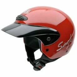 Nzi - Casque Moto, Scooter Demi-jet - Single Jr - Rouge Brillant L - Rouge Brillant