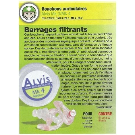 ALVIS AUDIO Bouchons D'oreilles High-tech Alvis Mk3 (26db) -Taille L - Blanc 5 ALVIS AUDIO Bouchons D'oreilles High-tech Alvis Mk3 (26db) -Taille L - Blanc – Image 3