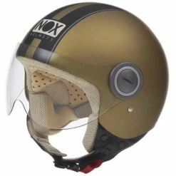 NOX CASQUE JET N210 OR MAT NOIR, TAILLE: L = 59-60 CM NOX HELMETS NOX210OMN