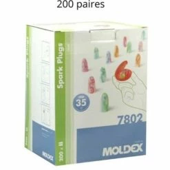 Bouchons D'Oreille Mousse Pocket Pack Moldex (par 2 Paires), 200 Paires - Multicolore