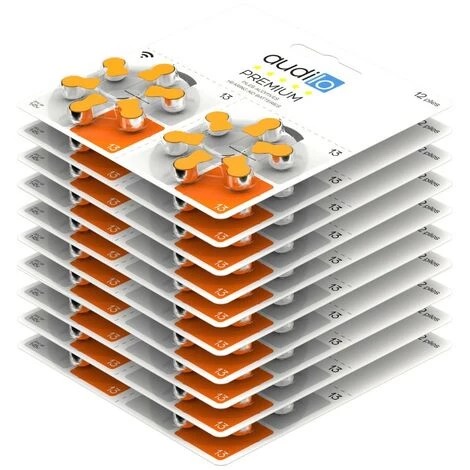 120 Piles Auditives Audilo Type 13 (lot De 20 Plaquettes) - Orange 4 120 Piles Auditives Audilo Type 13 (lot De 20 Plaquettes) - Orange – Image 2