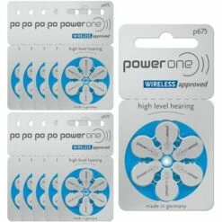 PowerOne 675 : Piles Auditives Sans Mercure, 10 Plaquettes - Bleu