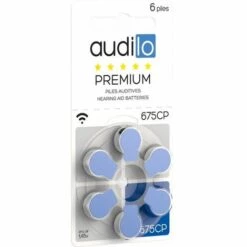 Pile 675 Implant Cochléaire Audilo - 1 Plaquette (6 Piles) - Bleu