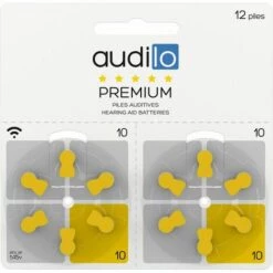 120 Piles Auditives Audilo Type 10 (lot De 20 Plaquettes) - Jaune -Protection auditive et tête Soldes 2022 19861221 3