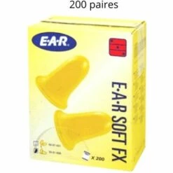 3M - Bouchons Anti-Bruit (39 DB) Mousse 3M EARsoft FX, 200 Paires - Jaune