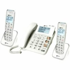 Téléphone Senior AMPLIDECT Combi 295 Avec Combiné Additionnel Geemarc - Blanc