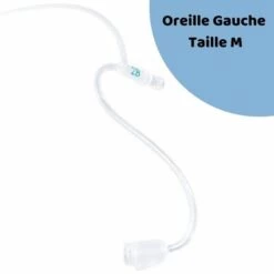 SONOTONE.FR Tube De Remplacement Pour Amplificateur D'écoute Sonotone Oreille Gauche, Taille Medium - Blanc