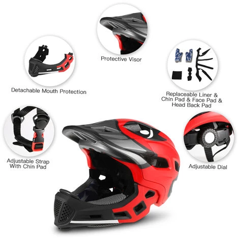 LIXADA Casque De Velo Amovible Pour Enfants, Rouge 7 LIXADA Casque De Velo Amovible Pour Enfants, Rouge – Image 5