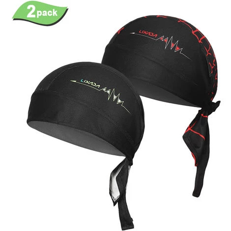 LIXADA Faire Du Velo En Plein Air Reglable Headwrap Respirant A Sechage Rapide Velo Bandeau Cap Moto Velo Foulard, Noir Et Noir Rouge 3 LIXADA Faire Du Velo En Plein Air Reglable Headwrap Respirant A Sechage Rapide Velo Bandeau Cap Moto Velo Foulard, Noir Et Noir Rouge