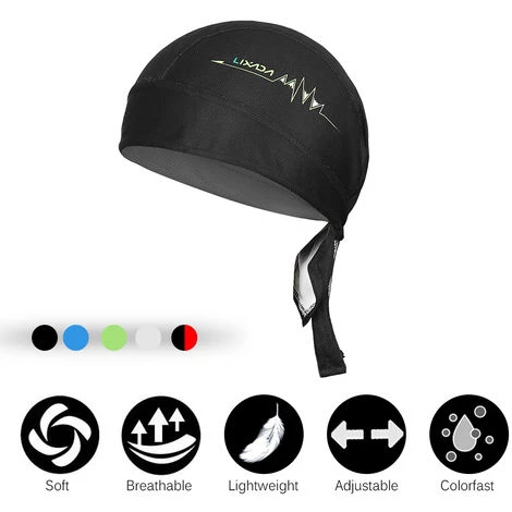 LIXADA Faire Du Velo En Plein Air Reglable Headwrap Respirant A Sechage Rapide Velo Bandeau Cap Moto Velo Foulard, Noir Et Noir Rouge 4 LIXADA Faire Du Velo En Plein Air Reglable Headwrap Respirant A Sechage Rapide Velo Bandeau Cap Moto Velo Foulard, Noir Et Noir Rouge – Image 2