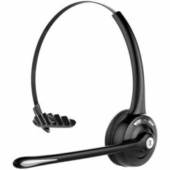 DEVENIRRICHE Casque Bluetooth Pour Téléphone Portable Avec Microphone, Casque De Bureau, Casque Sans Fil, Casque Bluetooth Pour Téléphone Mobile - Noir