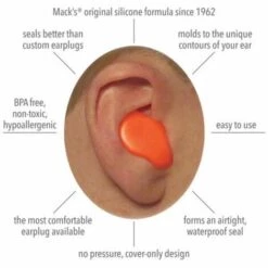 Bouchons D'Oreilles Waterproof Enfant Pour Natation Orange Mack's - Orange 10 Bouchons D'Oreilles Waterproof Enfant Pour Natation Orange Mack's - Orange -Protection auditive et tête Soldes 2022 23443621 4