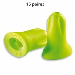 Bouchon D'Oreille à Usage Unique Uvex Hi Com, Lemon, 15 Paires - Vert