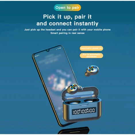 ASUPERMALL Touching Controle Du Casque Batterie Affichage Ecouteurs Ecouteurs Bt 5.0 Casque Sans Fil Sport Avec Oreillettes Charge Box 6 ASUPERMALL Touching Controle Du Casque Batterie Affichage Ecouteurs Ecouteurs Bt 5.0 Casque Sans Fil Sport Avec Oreillettes Charge Box – Image 4