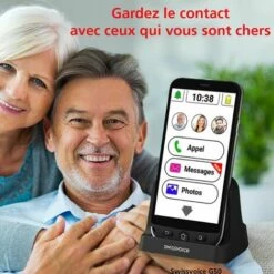 Smartphone G50 Pour Senior Swissvoice - Noir -Protection auditive et tête Soldes 2022 25615667 4