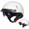 BEARSU Casque Moto Jet Vintage,en Blanc Pour Scooter Chopper Casque De Moto Homme Et Femme Demi-Jet · ECE Homologué Helmets Demi-Jet Helmet Pilot Retro Scooter Chopper M(55-56cm) -Protection auditive et tête Soldes 2022 25990814 1