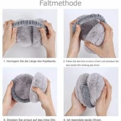 LITZEE Cache-oreilles Pour Femmes - Cache-oreilles En Peluche D'hiver Cache-oreilles Chauds Cache-oreilles Ajustables En Plein Air Cache-oreilles Unisexes De Noël Pliables Gris -Protection auditive et tête Soldes 2022 26467933 5