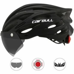 CAIRBULL Casque Vtt Route Avec Des Objectifs De Visiere Et Feux Arriere, Noir -Protection auditive et tête Soldes 2022 27797067 3