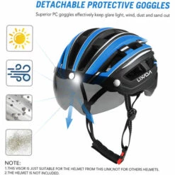 ASUPERMALL Casques De Velo De Montagne Lens, Visiere Transparente Blanc -Protection auditive et tête Soldes 2022 27797509 3