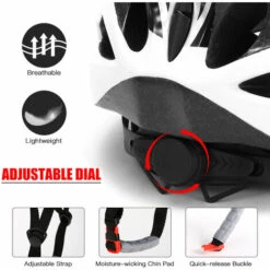 LIXADA Lumiere Casque De Velo Avec Le Mouvement Du Moule Parasol Casque De Protection, Les Modeles Noir 7# 9 LIXADA Lumiere Casque De Velo Avec Le Mouvement Du Moule Parasol Casque De Protection, Les Modeles Noir 7# -Protection auditive et tête Soldes 2022 27820159 4