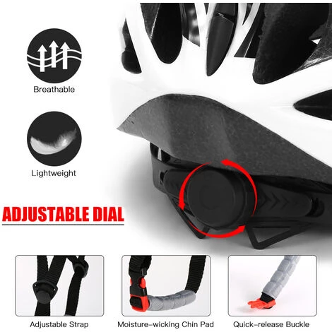 LIXADA Lumiere Casque De Velo Avec Le Mouvement Du Moule Parasol Casque De Protection, Les Modeles Noir 7# 6 LIXADA Lumiere Casque De Velo Avec Le Mouvement Du Moule Parasol Casque De Protection, Les Modeles Noir 7# – Image 4