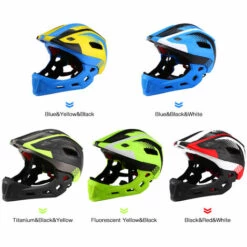LIXADA Les Enfants Amovibles Casque Integral Casque D'Equitation Respirant Velo Leger, Monochrome Bleu -Protection auditive et tête Soldes 2022 27820773 5