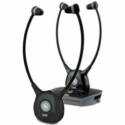 Lot De 2 Casques Tv Sans Fil Stéréo Stéthoscopique Noir - Hel Dolfin Duo L - Cgv - Noir