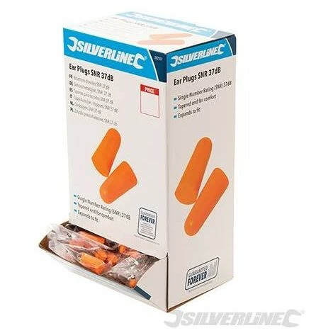 SILVERLINE Bouchons D'oreilles SNR 34 DB, 200 Paires, 200 Paires 3 SILVERLINE Bouchons D'oreilles SNR 34 DB, 200 Paires, 200 Paires