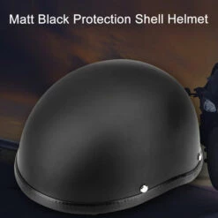 ASUPERMALL Casque Moto Semi-Ouvert Casque Coque De Protection Noir Mat -Protection auditive et tête Soldes 2022 28672618 3