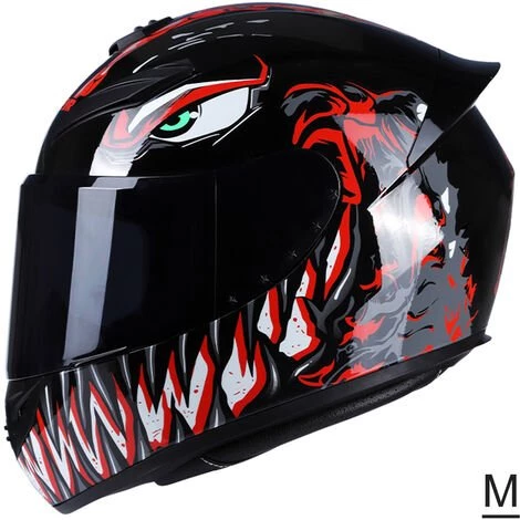 ASUPERMALL Casque Serie Venom, Aspect Dents Noires Et Rouges, Taille M 4 ASUPERMALL Casque Serie Venom, Aspect Dents Noires Et Rouges, Taille M – Image 2