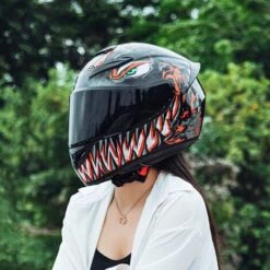ASUPERMALL Casque Serie Venom, Aspect Dents Noires Et Rouges, Taille M 9 ASUPERMALL Casque Serie Venom, Aspect Dents Noires Et Rouges, Taille M -Protection auditive et tête Soldes 2022 28673263 3