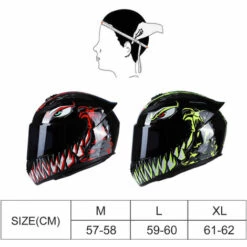 ASUPERMALL Casque Serie Venom, Aspect Dents Noires Et Rouges, Taille M 10 ASUPERMALL Casque Serie Venom, Aspect Dents Noires Et Rouges, Taille M -Protection auditive et tête Soldes 2022 28673263 4
