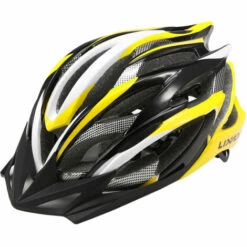 Casque De Velo Lixada, Casque De Cyclisme, Une Piece, Jaune Et Noir