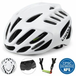 LIXADA Nouveau Type De Casque De Velo Design Poreux JC-009, Blanc -Protection auditive et tête Soldes 2022 29000081 4