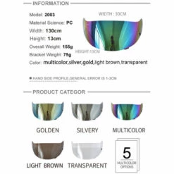 ASUPERMALL Lentille De Casque De Moto, Adaptee A La Lentille De Casque Cs-15 Tr-1 Fg-15 Hs-11 Fs-15 Fs-11, Couleur -Protection auditive et tête Soldes 2022 29534139 3