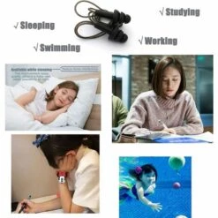 LangRay Suppression Du Bruit Corded Spirale Corde Bouchons D'oreille étanche Réutilisable Souple En Silicone Bouchons D'oreilles Haute Fidélité Sonore De Protection Sécurité Bouchons D'oreilles -Protection auditive et tête Soldes 2022 29734693 3