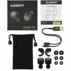 DRILLPRO ELEGIANT Mini écouteurs Bluetooth Sans Fil Casque Stéréo In Ear Headphones Earbuds Intra-auriculaire Mains-libres Avec Microphone NOIR -Protection auditive et tête Soldes 2022 30929288 4