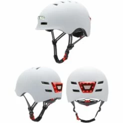 Triomphe Casque Lumineux D'avertissement Urban Mobility Casque Pour Trottinette électrique, Vélo Urbain, Roller Et Skateboard Conception Ultra Légère Éclairage LED Arrière Multiposition (Rose,L -Protection auditive et tête Soldes 2022 31975198 3