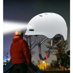 Triomphe Casque Lumineux D'avertissement Urban Mobility Casque Pour Trottinette électrique, Vélo Urbain, Roller Et Skateboard Conception Ultra Légère Éclairage LED Arrière Multiposition (Rose,L -Protection auditive et tête Soldes 2022 31975198 4