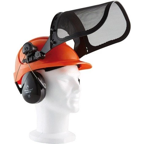 SINGER FRERES Casque Forestier SINGER Orange / Casque Coquille Anti Bruit / Porte Visière / Visière Grillagée - HGCF01 3 SINGER FRERES Casque Forestier SINGER Orange / Casque Coquille Anti Bruit / Porte Visière / Visière Grillagée - HGCF01