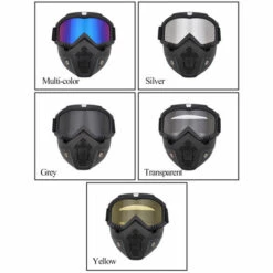 ASUPERMALL Lunettes Amovibles Casque De Course De Moto, Pare-Brise D'Alpinisme, Masque De Moto Retro, Resistance Aux Chocs, Jaune -Protection auditive et tête Soldes 2022 32932862 4