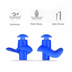 ASUPERMALL Bouchons D'Oreille De Natation Bouchons D'Oreille De Natation En Silicone Reutilisables Impermeables Bouchons D'Oreille De Natation Adultes, Bleu - Bleu -Protection auditive et tête Soldes 2022 33603193 3