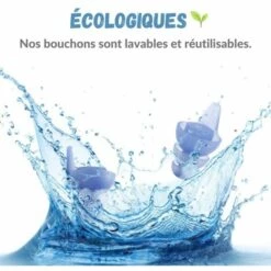 Bouchons D'oreilles Audilo Classic - 23dB, Réutilisables, Lavables, Hygiéniques - Bleu -Protection auditive et tête Soldes 2022 34195327 3