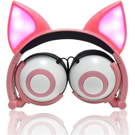 THSINDE Casque Stéréo Filaire Sur L'oreille à Isolation Phonique Avec Oreilles LED Pour Enfants Filles Garçons Compatibles Pour IPad Smartphones Tablet PC Ordinateur MP3 - Rose C 3 THSINDE Casque Stéréo Filaire Sur L'oreille à Isolation Phonique Avec Oreilles LED Pour Enfants Filles Garçons Compatibles Pour IPad Smartphones Tablet PC Ordinateur MP3 - Rose C