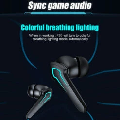 ASUPERMALL Ecouteurs Intra-Auriculaires P30 Tws Bt 5.2 + Edr Ecouteurs Sans Fil Veritables Avec Pilote Dynamique De 13 Mm/Decodage Audio Sbc Et Aac/Son Stereo Hifi/Reduction Du Bruit/Faible Latence 45Ms/Casques De Conception Binaurale Avec Mic Pour Les Jeux/Sports/M -Protection auditive et tête Soldes 2022 35006170 4