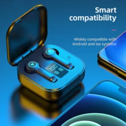 ASUPERMALL L10 Bt5.1 Ecouteurs Sans Fil Ecouteurs Intra-Auriculaires Affichage Led / Reduction Du Bruit / Controle Tactile / Ipx4 Etanche / Son Stereo Hifi / Conception Binaurale / Casque De Batterie Externe 300Mah Avec Casque Micro Compatible Avec Andriod Ios, Blan -Protection auditive et tête Soldes 2022 35006271 5