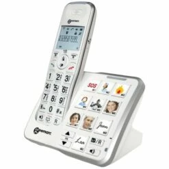 Téléphones Fixes Senior Sans Fil Geemarc 295 Quatro - Blanc -Protection auditive et tête Soldes 2022 35119554 5
