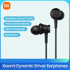 Xiaomi Ecouteurs Dynamic Driver Ecouteurs Intra-Auriculaires Casque Filaire 1,25 M Avec Prise 3,5 Mm/Amplification Des Basses/Stereo Et Son Equilibre, Noir